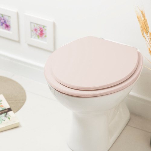 Assento Sanitário Convencional Rosa Shell Para Bacia Incepa