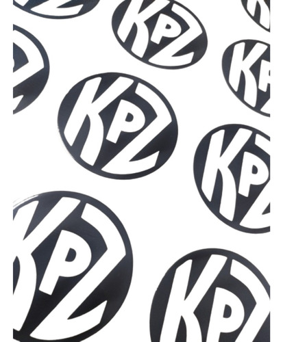 Kit 4 Adesivos Roda Kpz Center Caps Emblema Resinado 44mm