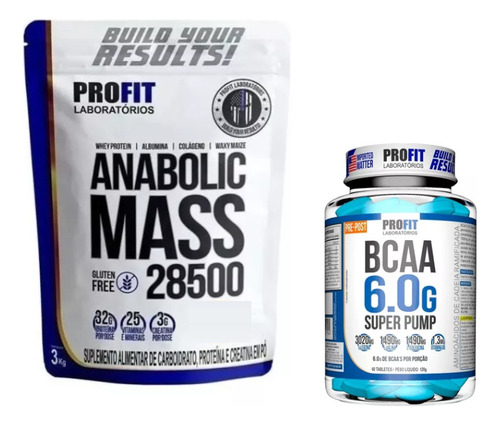 Hipercalórico Anabolic Mass 28500 3kg + Bcaa 6