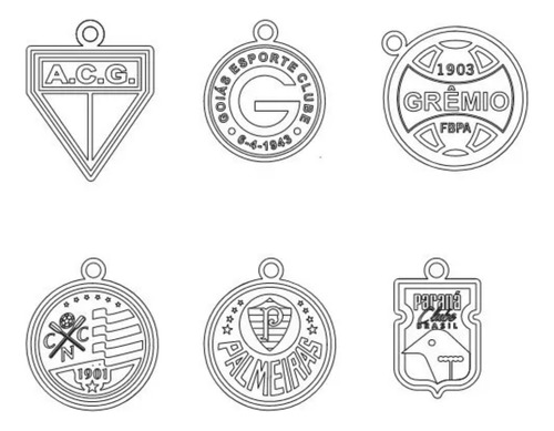 Pack Projeto Vetor Chaveiros Cnc Laser Futebol Decoração