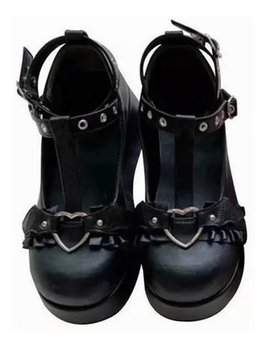 Zapatos Lolita Bowknot Dark Goth Punk Plataforma Loli