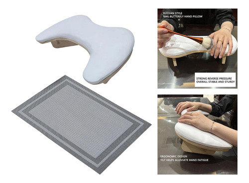 Reposabrazos En Forma De U, Soporte Con Tapete Negro