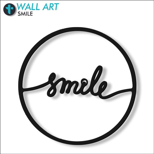 Imagen 1 de 3 de Cuadro Decorativo En Madera Calada Smile Mural Xl