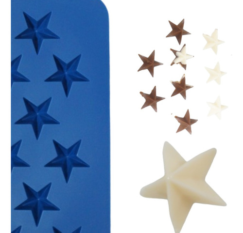 Molde De Silicón En Forma De Estrella Para Chocolate