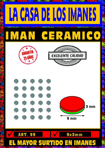 Iman Ceramico 9x3 Mm - 100 Un. - Manualidades - Artesanias