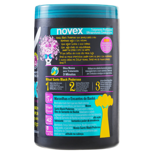 Imagem 3 de 4 de Creme de tratamento Meus Cachos Santo Black Poderoso Novex 1 kg