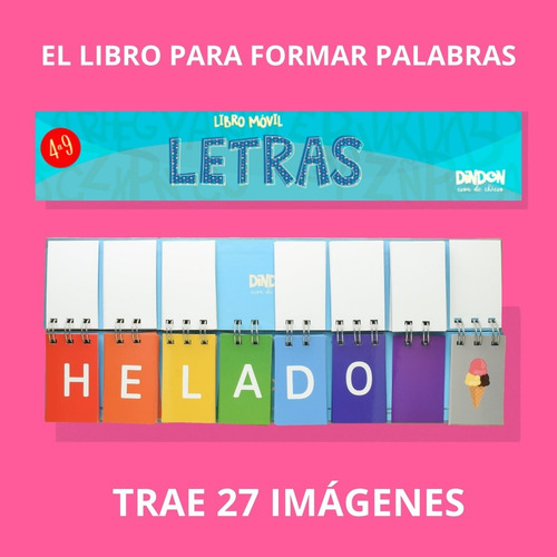 Imagen 7 de 7 de Libro Móvil De Palabras Didáctico Con Todo El Abecedario
