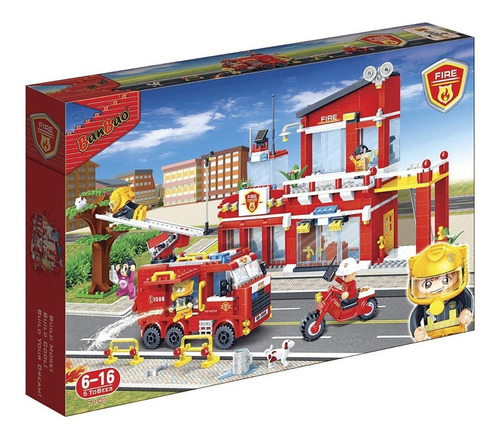 Set Banbao New Fire 7101 Estación De Bombero