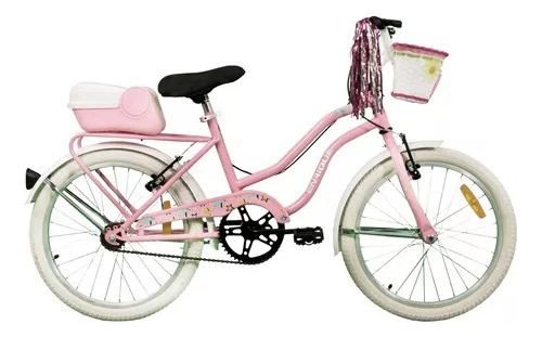 Bicicleta Nena Rodado 20 Paseo Enrique Stars Rosa Canasto