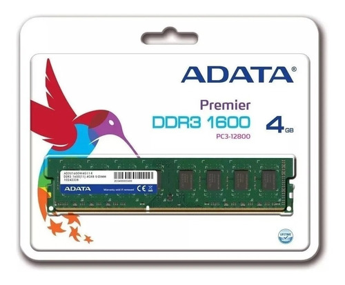 Memoria Ram Adata Premier Ddr3 4gb 1600 Addx1600w4g11-spu
