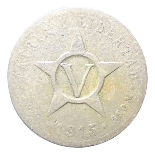 Cuba 5 Centavos 1915 Cu#01 (Usado)