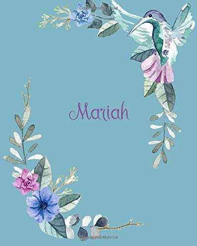 Mariah 110 Pages 8x10 Inches Classic Blossom Blue Design Wit