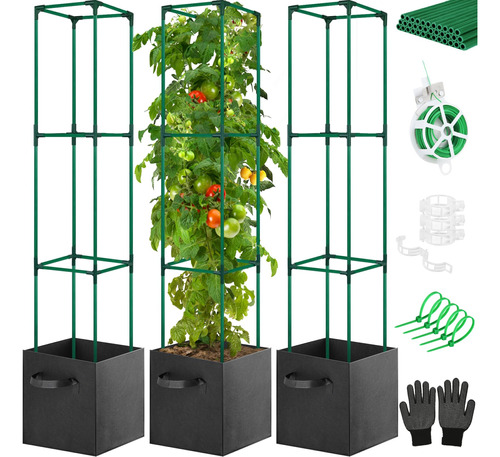 Fittdyhe Paquete De 3 Jaulas De Tomate Para Jardin De 48 Pul