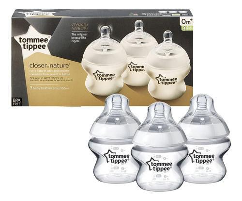 Pack 3 Mamadera Closer To Nature 150ml Tommee Tippee