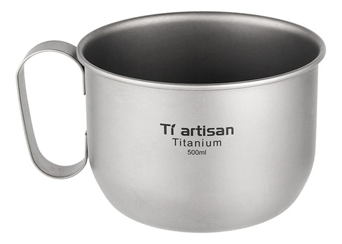 Vaso De Agua De Titanio Para Mochileros, Senderismo, 500 Ml