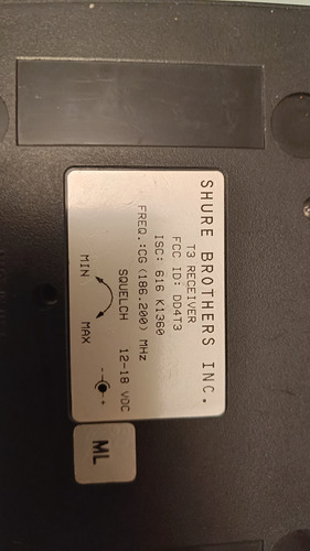 Microfono Shure Sm58 Sistema Inalambrico Con Base Original (Usado)