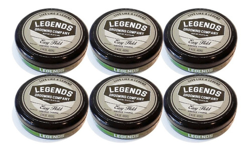 Cera Pomada Legends 40 Gr Fijación Suave Combo X6 Barberia