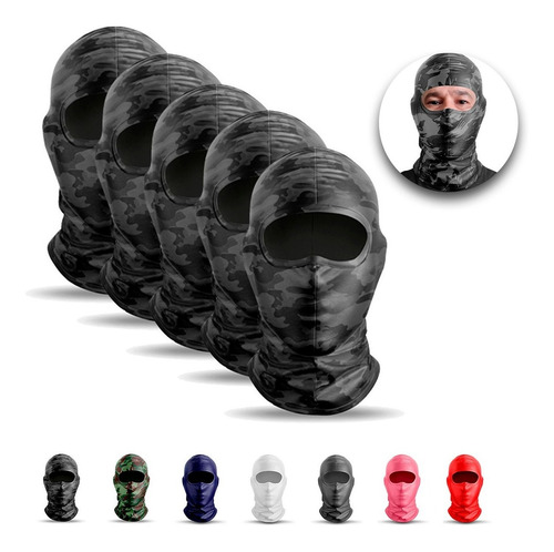 5 Toucas Ninja Balaclava Mascara Motoqueiros Militar Tática