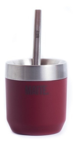 Mate Acero Inoxidable Térmico + Bombilla - Matte Ds Line-