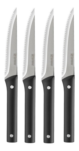 Set 4 Cuchillos De Carne Negro Hampton Forge