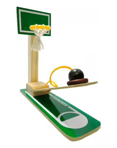 Mesa de mesa de madeira jogo de tabuleiro basquete dedo mini