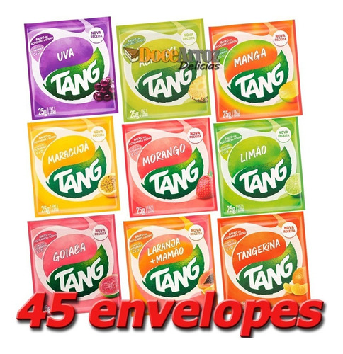 Suco Tang Atacado 03 Caixas - 45 Envelopes Com 25gr Cada