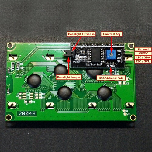 Display Lcd Pantalla 20x4 2004 Fondo Azul, Arduino, Pic, Etc