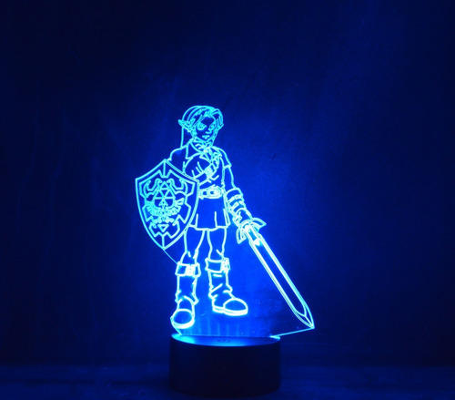 Lámpara 3d App Incluido Link Legend Of Zelda