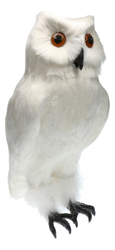 Falso Coruja Artificial Pena De Pássaro Realista Taxidermia