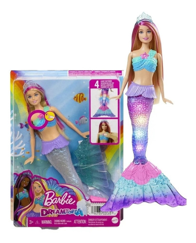 Muñeca Barbie Sirena Dreamtopia Con Luces Mattel