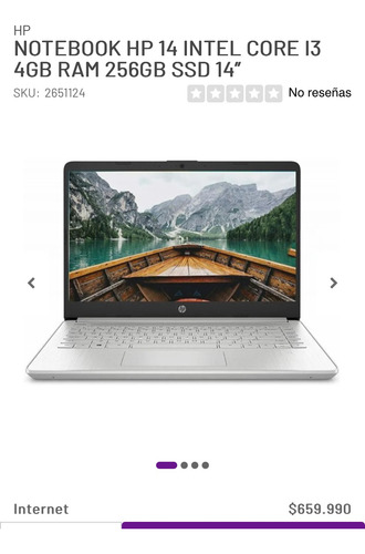 Notebook Hp 14-dq2507la Intel Core I3 4gb Ram 256gb Ssd Hd (Usado)