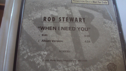 Cd Single Rod Stewart  When I Need You