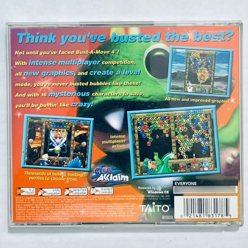 Bust-a-move 4 - Sega Dreamcast - Dc - Ntsc-us - Cib