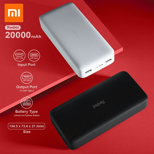 Power Bank Carga Rapida Xaiomi 20000mah Pb200lzm - Cover Co