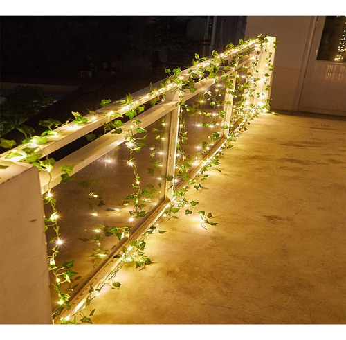 Guirnalda De Luces Led Solares De Arce 10 M Luces De Hoja