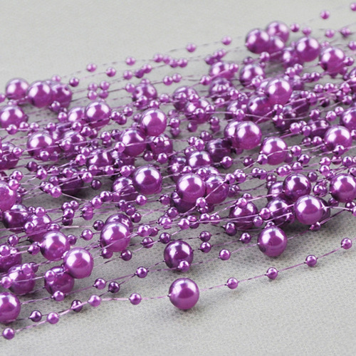Perlas Artificiales H606 De 5 Metros, 8+3 Mm, Hilo De Pescar