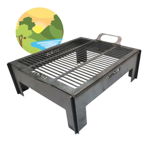 Parrilla Encastrable Camping 4,7kg Portátil Broksol 6005