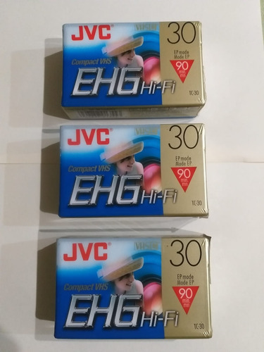 Jvc Compact 90 Min Ehg Hi-fi Vhs (pack X 5)