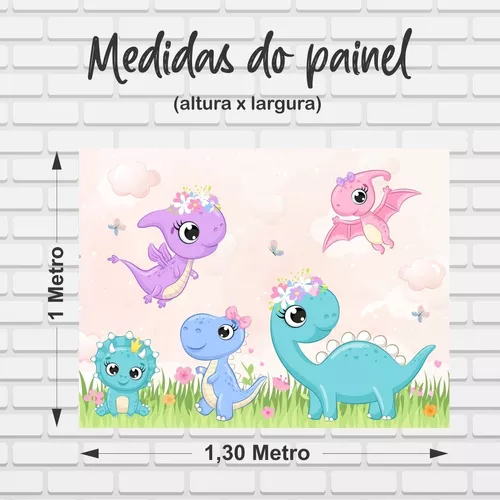 Kit Painel Criativo Dino Menina