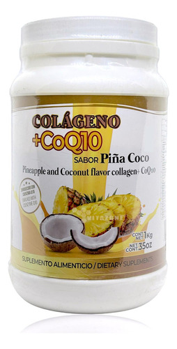 Colágeno Coenzima Q10 1 Kg Piña Coco Pretty Bee