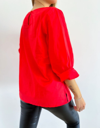 Imagen 3 de 3 de Remera Blusa Bordada Fibrana