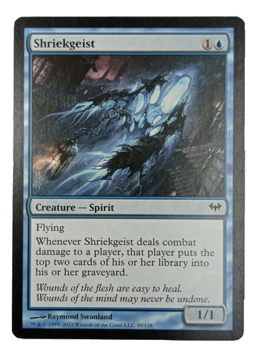 Carta Magic Shriekgeist [dark Ascension] Mtg Spirit