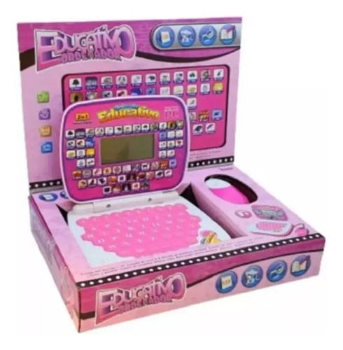 Mini Laptop Para Niños Ordenador Educativo Interactivo Rosa