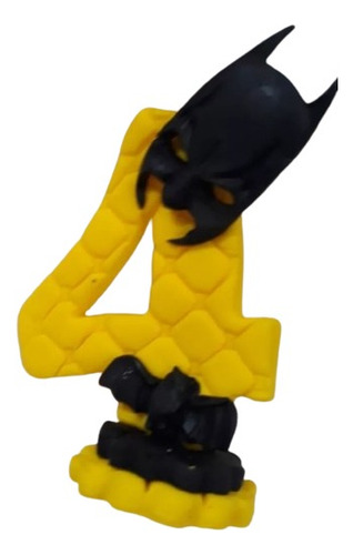 Vela Batman Decorada Biscuit 4 Anos