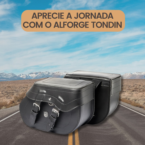 Bolsa Custom Alforge Lateral 30l + Afastador Moto Meteor 350