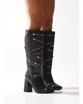 Comprar Botas Mujer Texanas Bucaneras Largas Taco Cuero Closure