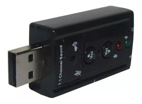 Placa De Som Usb 7.1 Canais Adaptador Audio Fone De Ouvido 