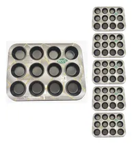 Comprar 6 Formas Assadeiras Cupcakes Antiaderente 12 Cavidades