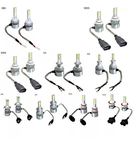 Imagen 5 de 6 de Ampolleta Led Headlight H1 H3 H7 H11 H13 9005 9006 C6 /360°