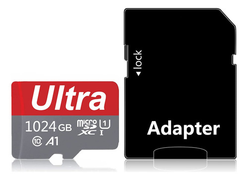 Tarjeta Micro Sd 1tb Memoria 1 Gb Tf Adaptador Clase 10 Alta